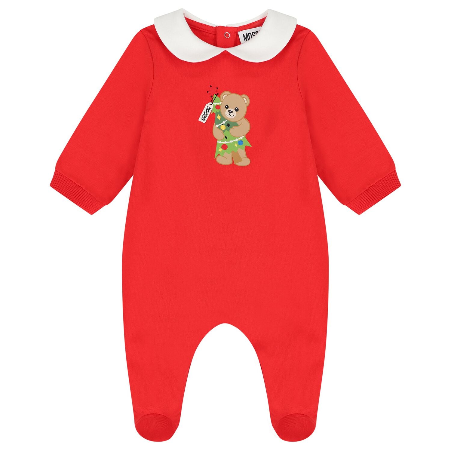 Red Christmas Teddy Bear Babygrow, 2, hi-res