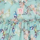 Younger Girls Blue Butterflies Logo Dress, 2, hi-res