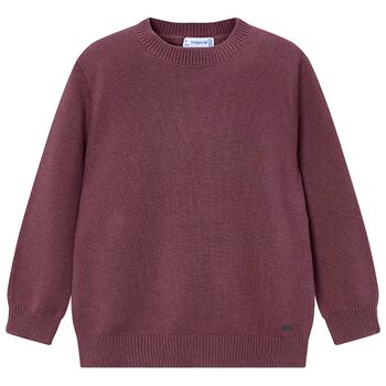 Boys Burgundy Knitted Jumper