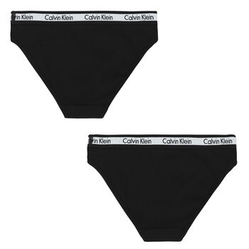 Girls Black Bikini Brief (2-Pack)