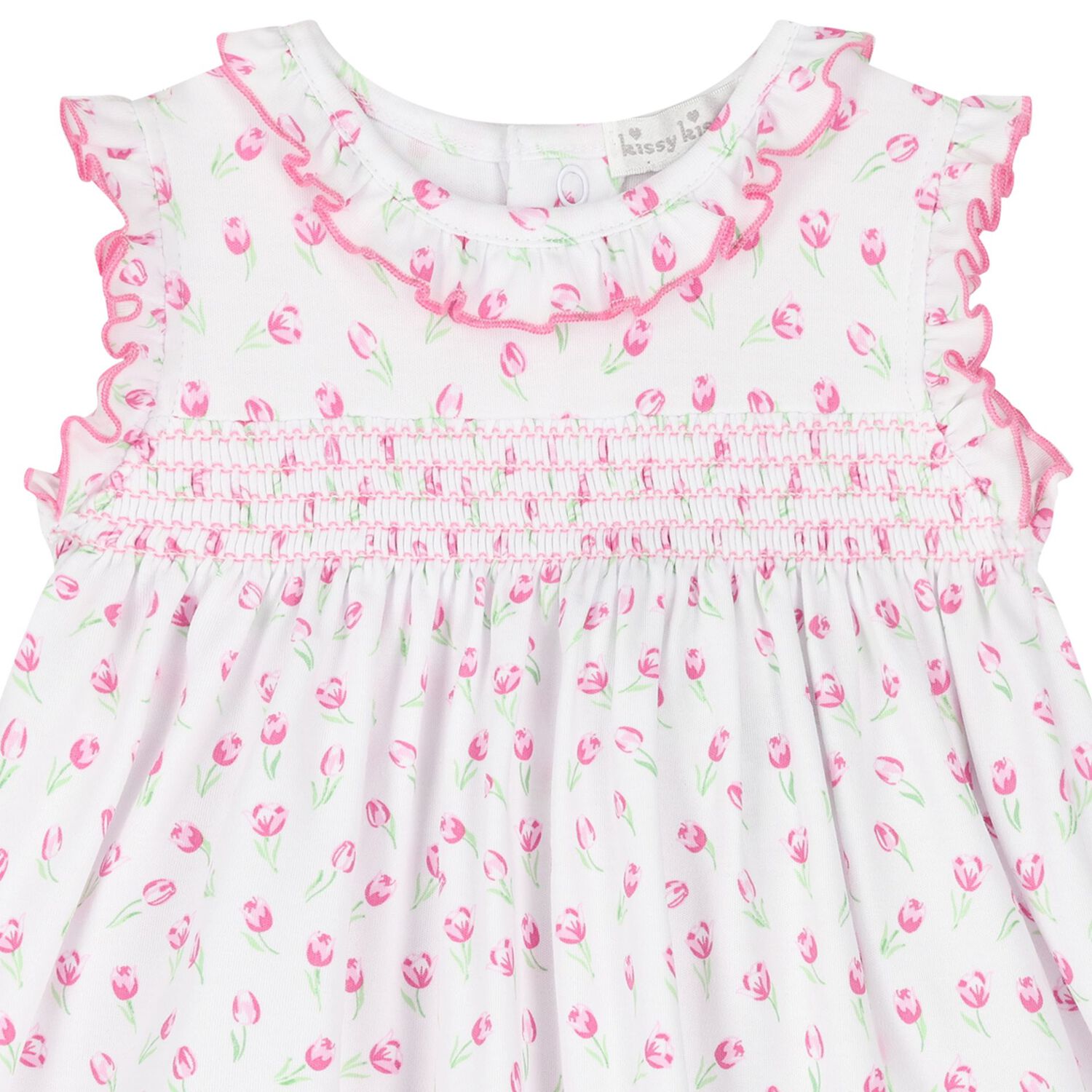 Baby Girls White Tulip Blossoms Dress Set, 1, hi-res