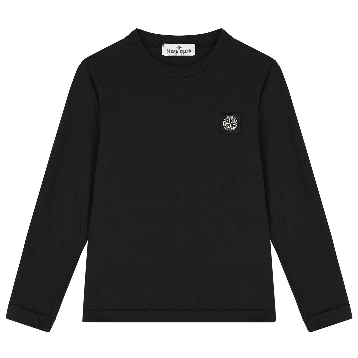 Boys Black Logo Long Sleeve Top, 2, hi-res image number null