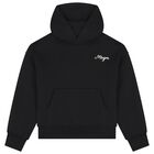 Boys Black Logo Hooded Top, 1, hi-res