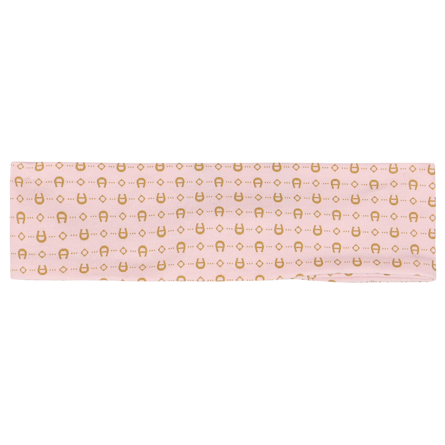Baby Girls Pink & Gold Pima Cotton Logo Headband, 2, hi-res image number null