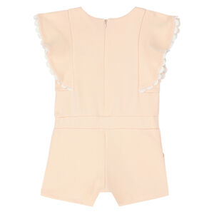 Younger Girls Pink Logo Playsuit
