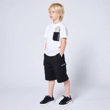 Black & White Logo Trainers