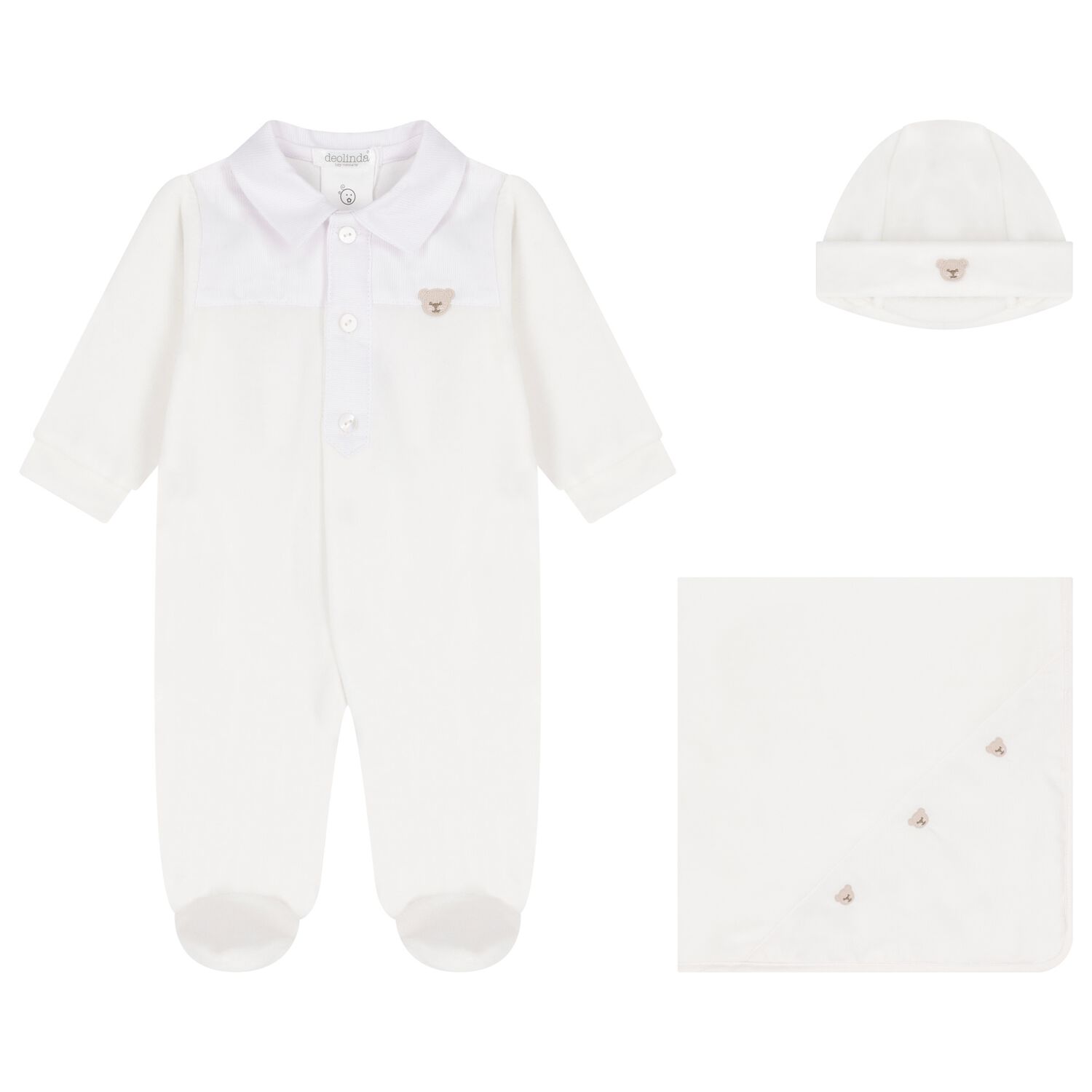 Baby Boys White Babygrow Gift Set, 2, hi-res