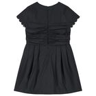 Girls Black Bow Dress, 2, hi-res