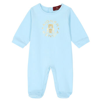 Blue & Gold Teddy Babygrow