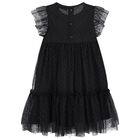 Girls Black & Gold Tulle Dress, 1, hi-res
