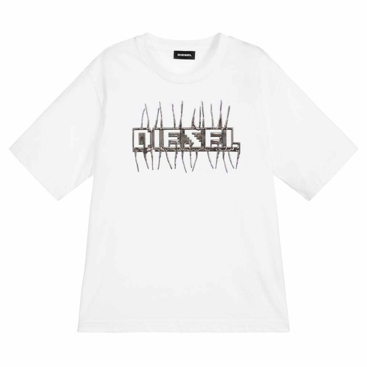 Boys White Logo T-Shirt, 1, hi-res image number null