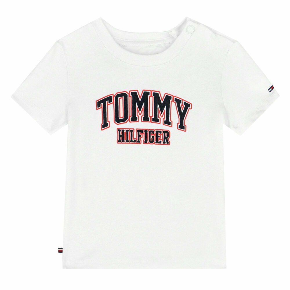 Hele tiden obligatorisk Elektriker Tommy Hilfiger Baby Boys White Logo T-Shirt | Junior Couture USA