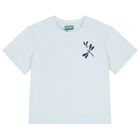 Girls Blue Dragon Fly Logo T-Shirt, 1, hi-res