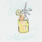 Girls White Smoothie Graphic Top, 1, hi-res