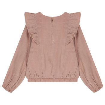 Girls Pink Ruffled Blouse, 1 Girls Pink Ruffled Blouse