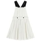 Girls Ivory Pinstripe 2 in 1 Pinafore Dress, 1, hi-res