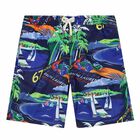 Boys Blue Swim Shorts, 1, hi-res