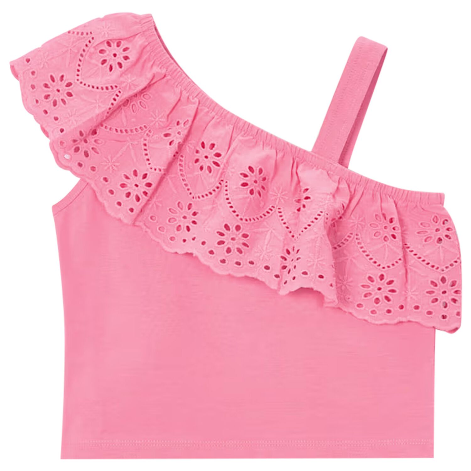 Girls Pink Ruffled Top, 1, hi-res