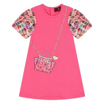 Younger Girls Pink Crossbody Bag Dress
