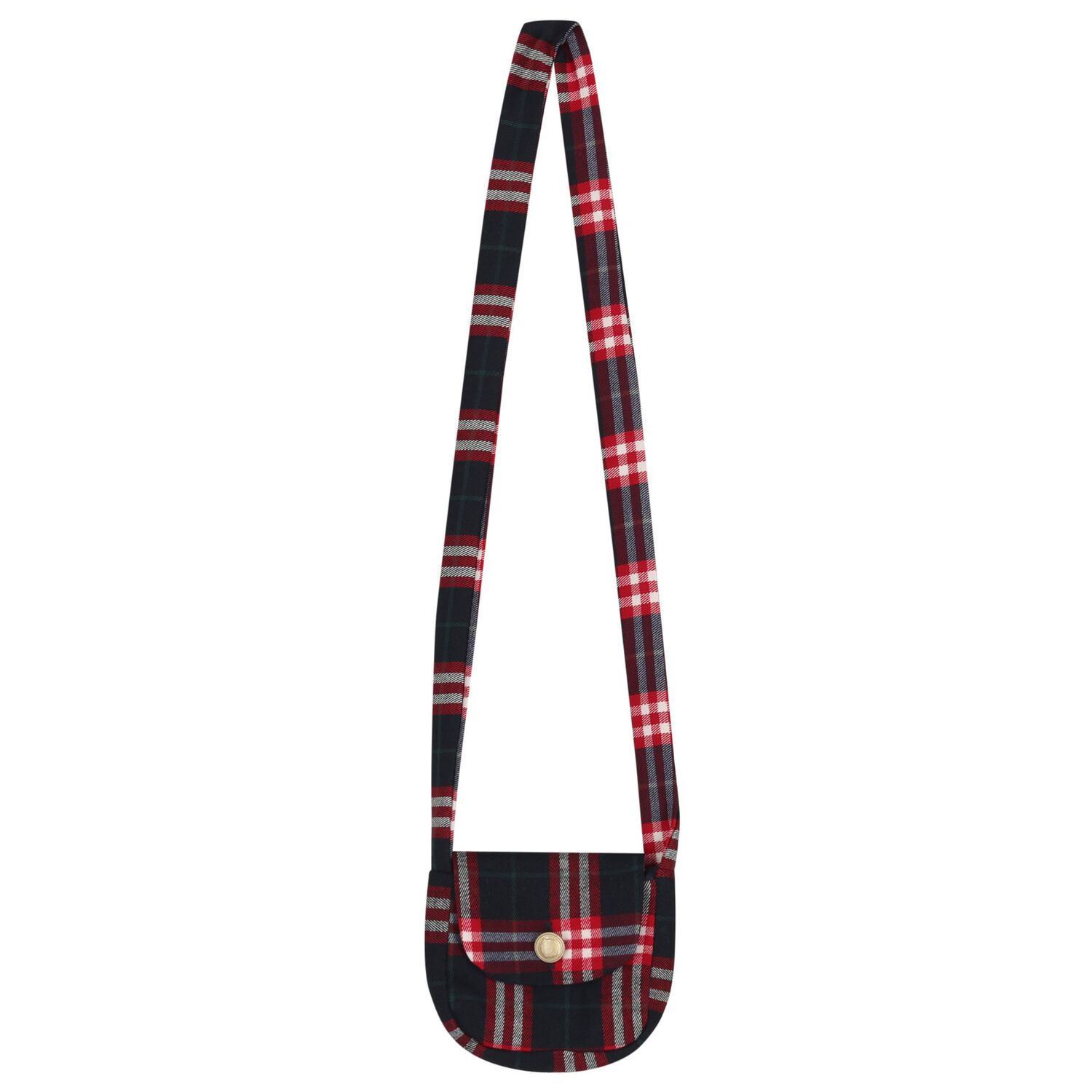 Girls Navy Blue Tartan Dress Set, 1, hi-res