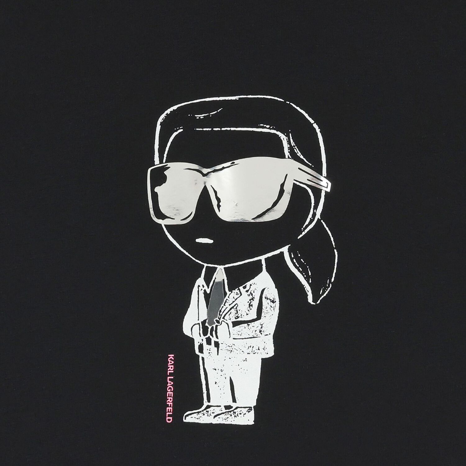 Girls Mini Me Black Ikonik T-Shirt, 1, hi-res