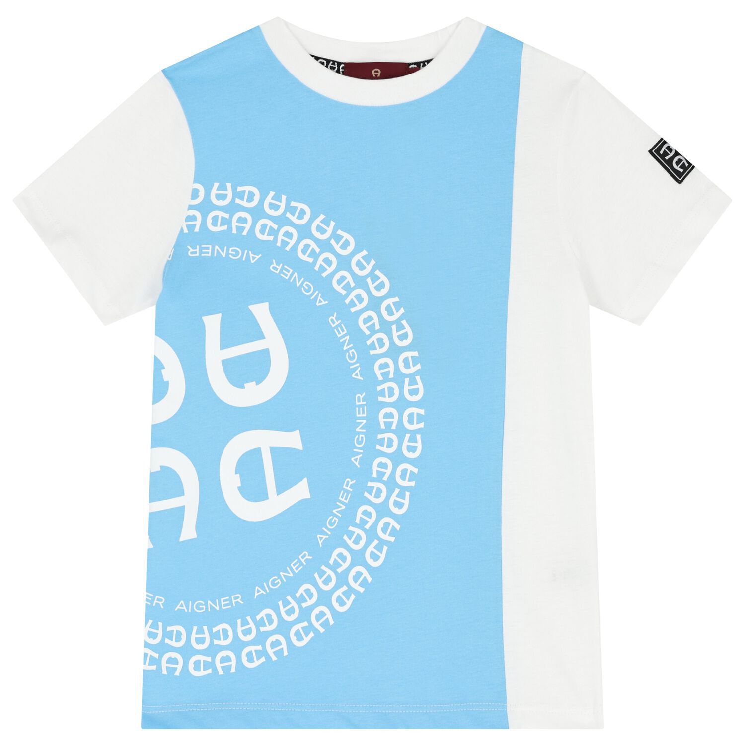 Boys White & Blue Logo T-Shirt, 3, hi-res image number null