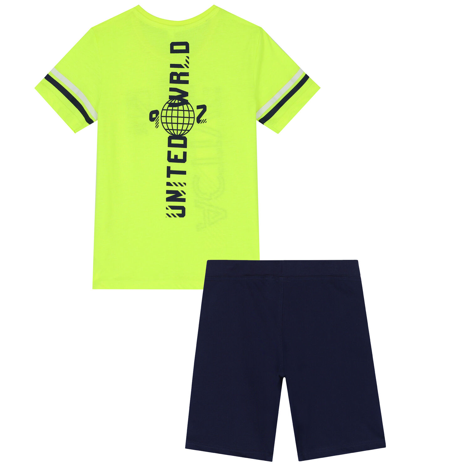 Boys Green & Navy Shorts Set, 1, hi-res