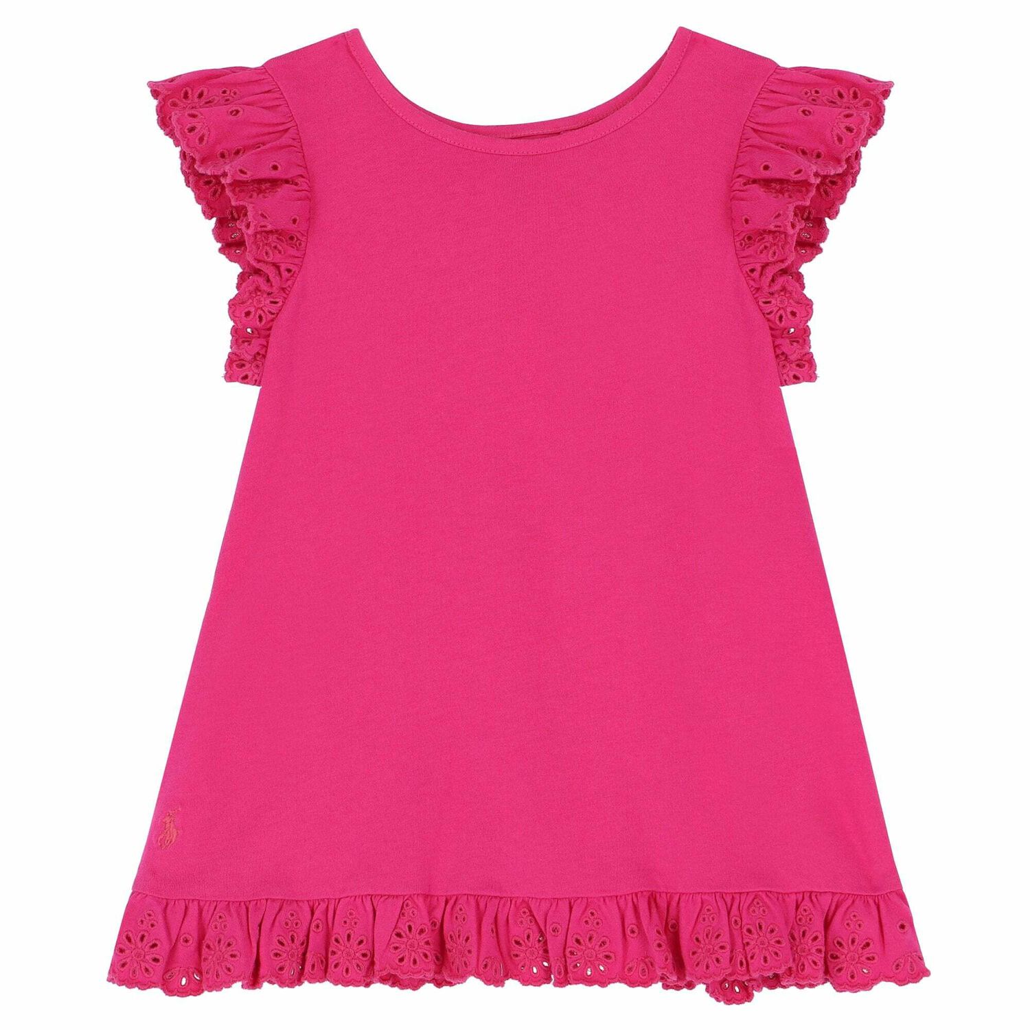 Girls Pink Cotton Dress, 1, hi-res image number null