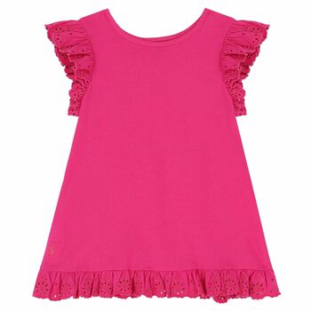 Girls Pink Cotton Dress