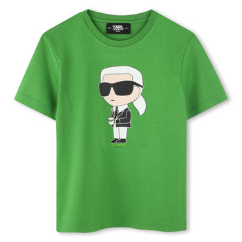Boys Green Ikonik Logo T-Shirt