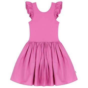 Girls Purple Ruffle Cloudia Dress