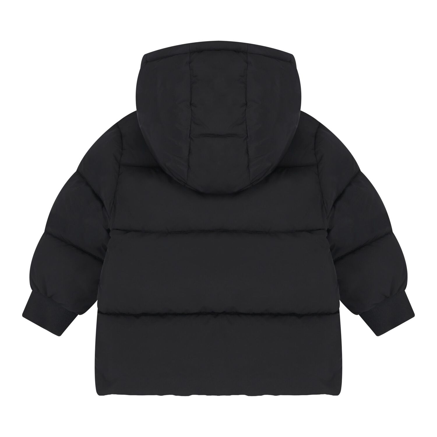Baby Boys Black Logo Padded Puffer Jacket, 1, hi-res