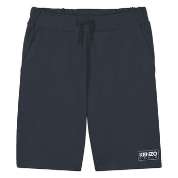 KENZO KIDS Boys Navy Blue Logo Shorts, 1 Boys Navy Blue Logo Shorts