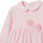 Baby Girls Pink Flower Babygrow, 1, hi-res