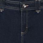 Girls Navy Blue Denim Jeans, 1, hi-res