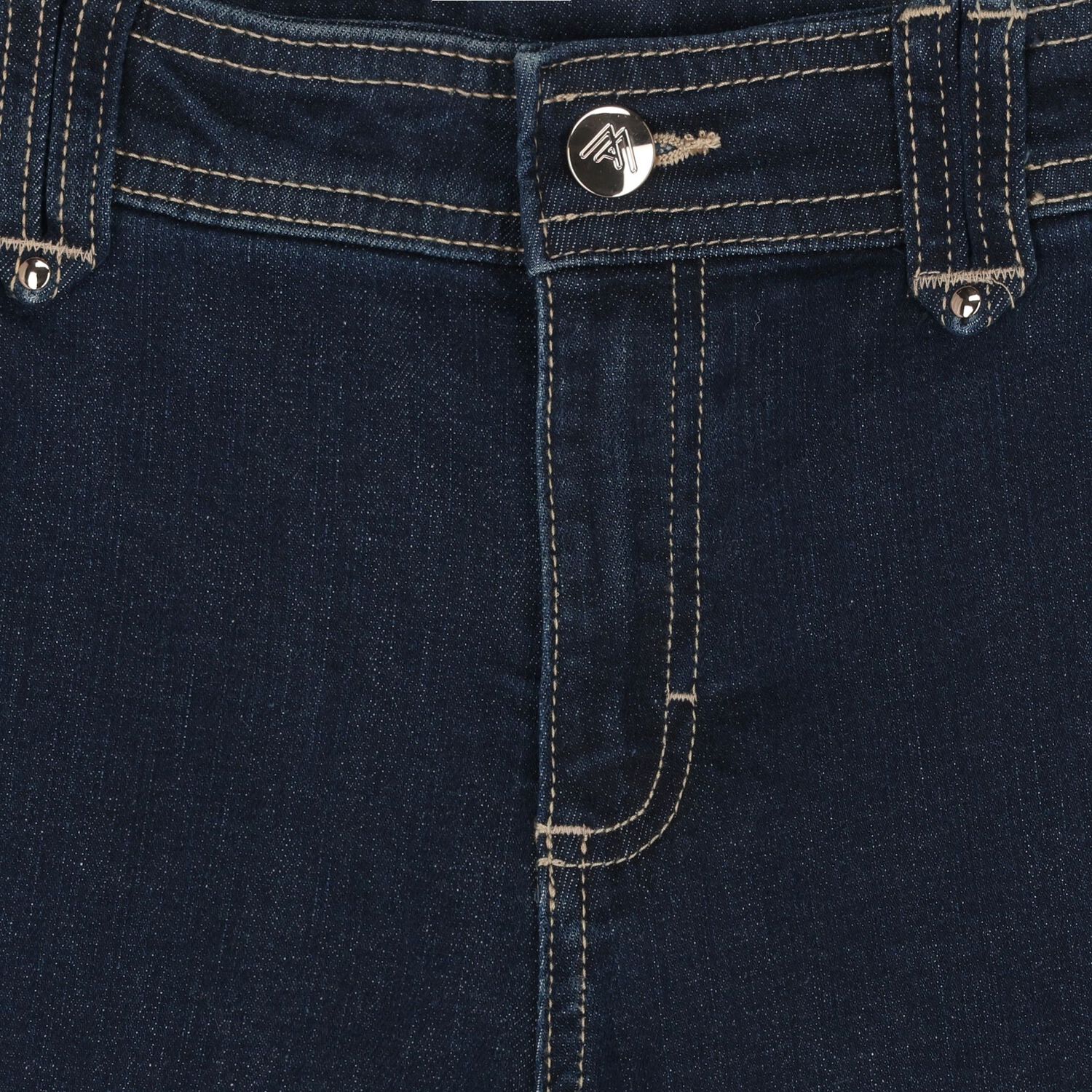 Girls Navy Blue Denim Jeans, 1, hi-res