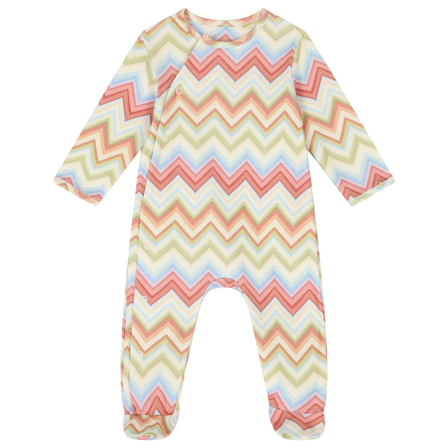 Multi-Coloured Zig Zag Babygrow, 2, hi-res