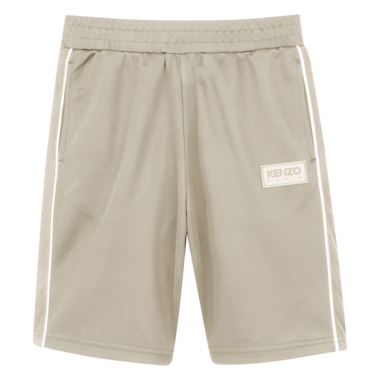 Boys Beige Logo Shorts, 2, hi-res