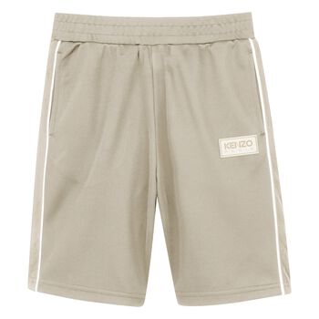 Boys Beige Logo Shorts