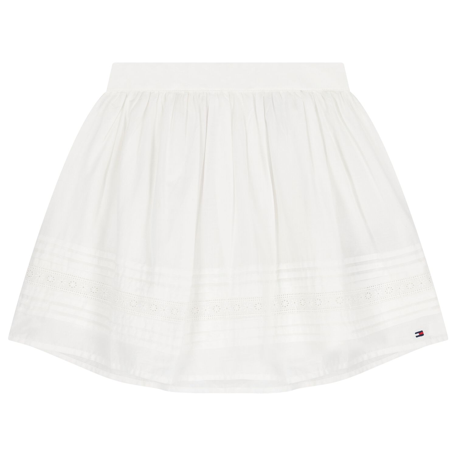 Girls White Broderie Anglaise Skirt, 1, hi-res image number null