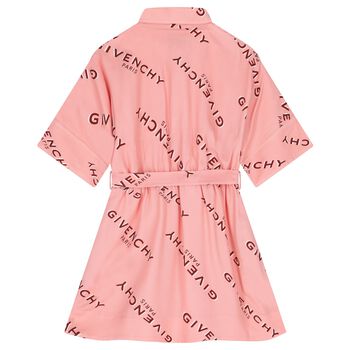 Girls Pink Logo Dress