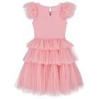 Girls Pink Embellished Tutu Dress, 1, hi-res