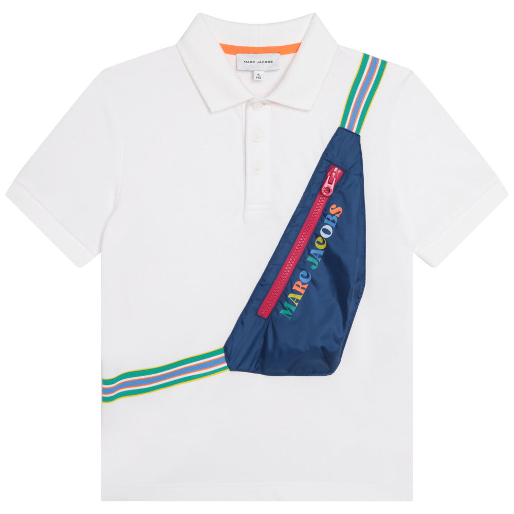Striped Polo Sweatshirt - Kids - Dark Brown/Offwhite | 101397 Marco