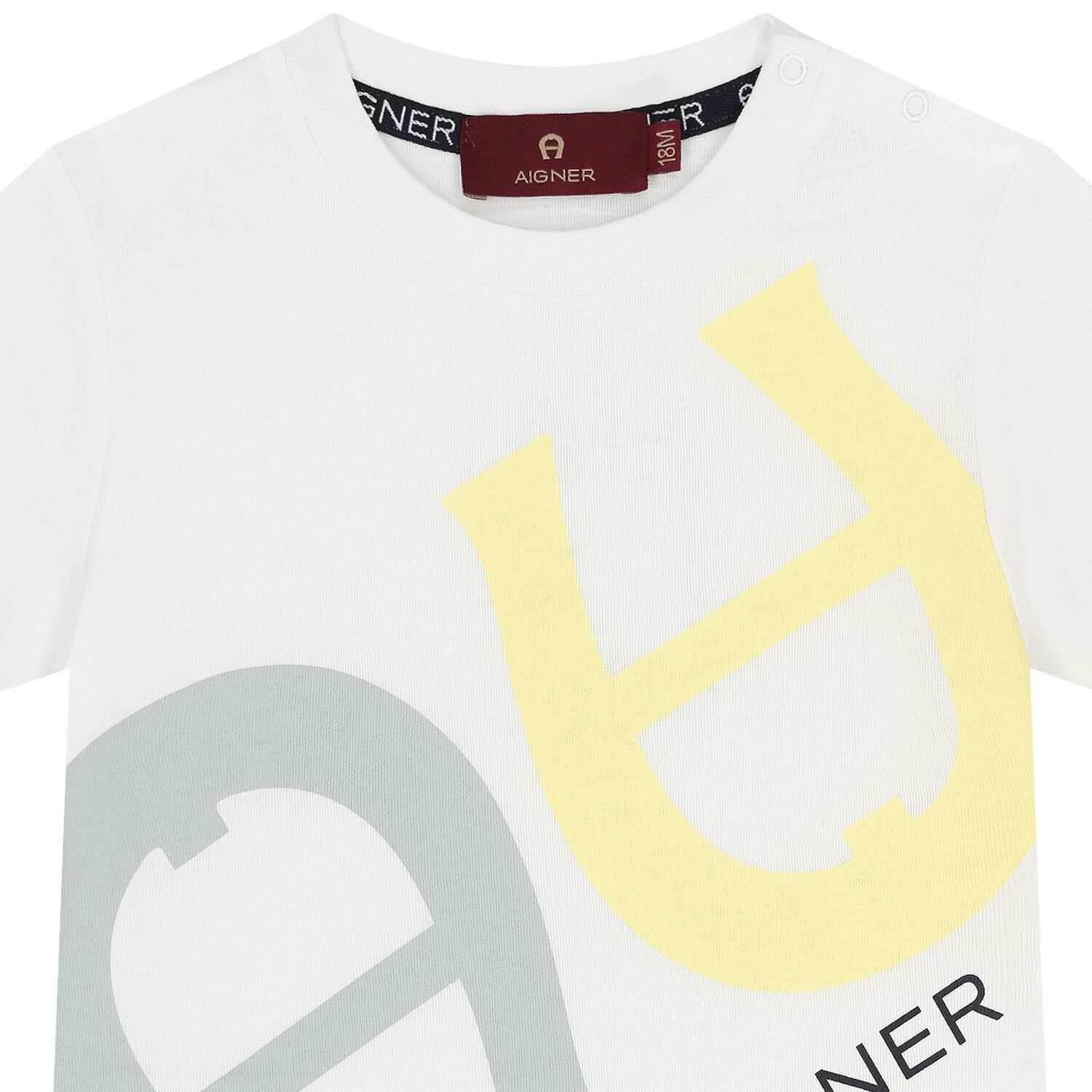 تيشيرت أولاد  بالشعار باللون الأبيض, 2, hi-res