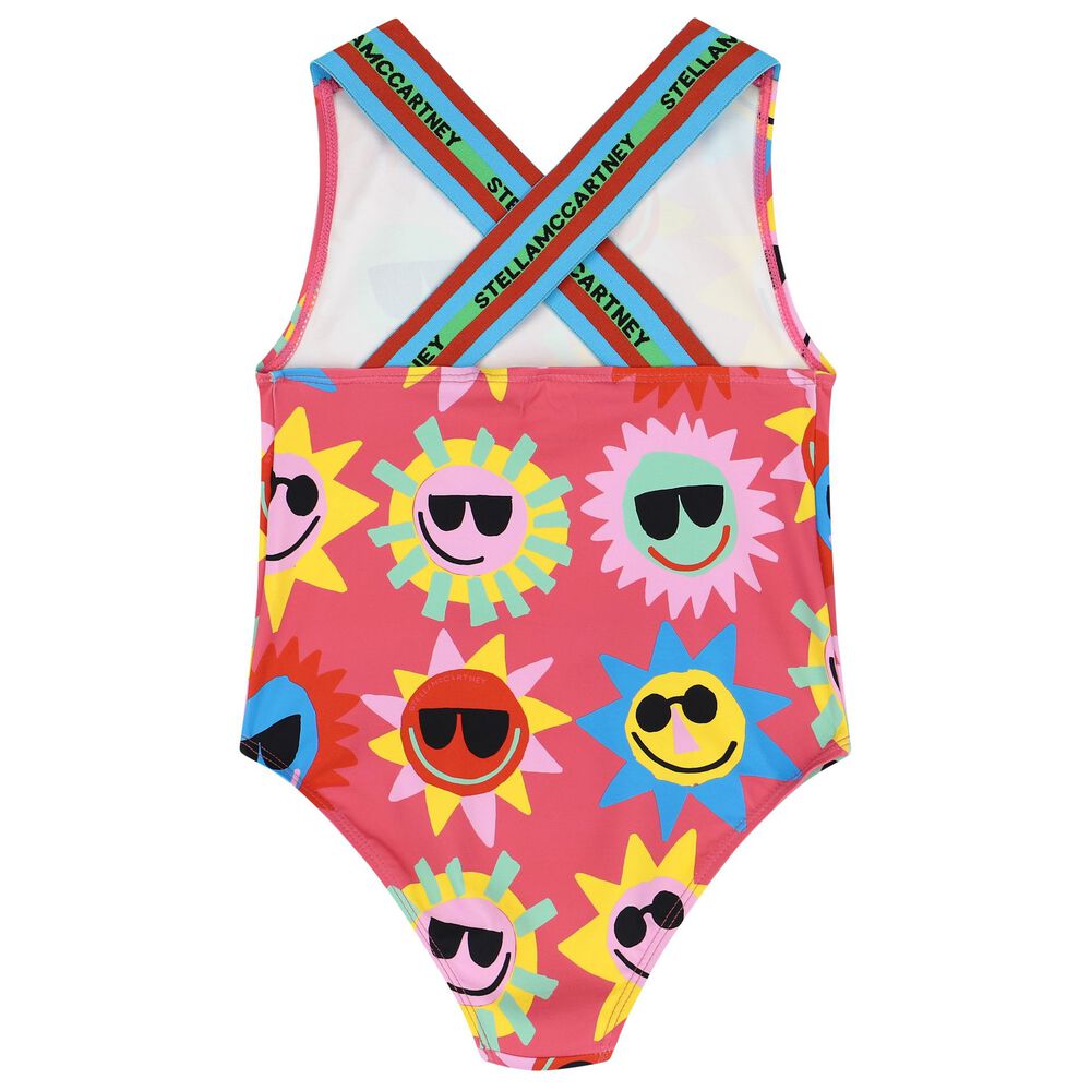 Stella McCartney Girls Pink Sun Swimsuit | Junior Couture