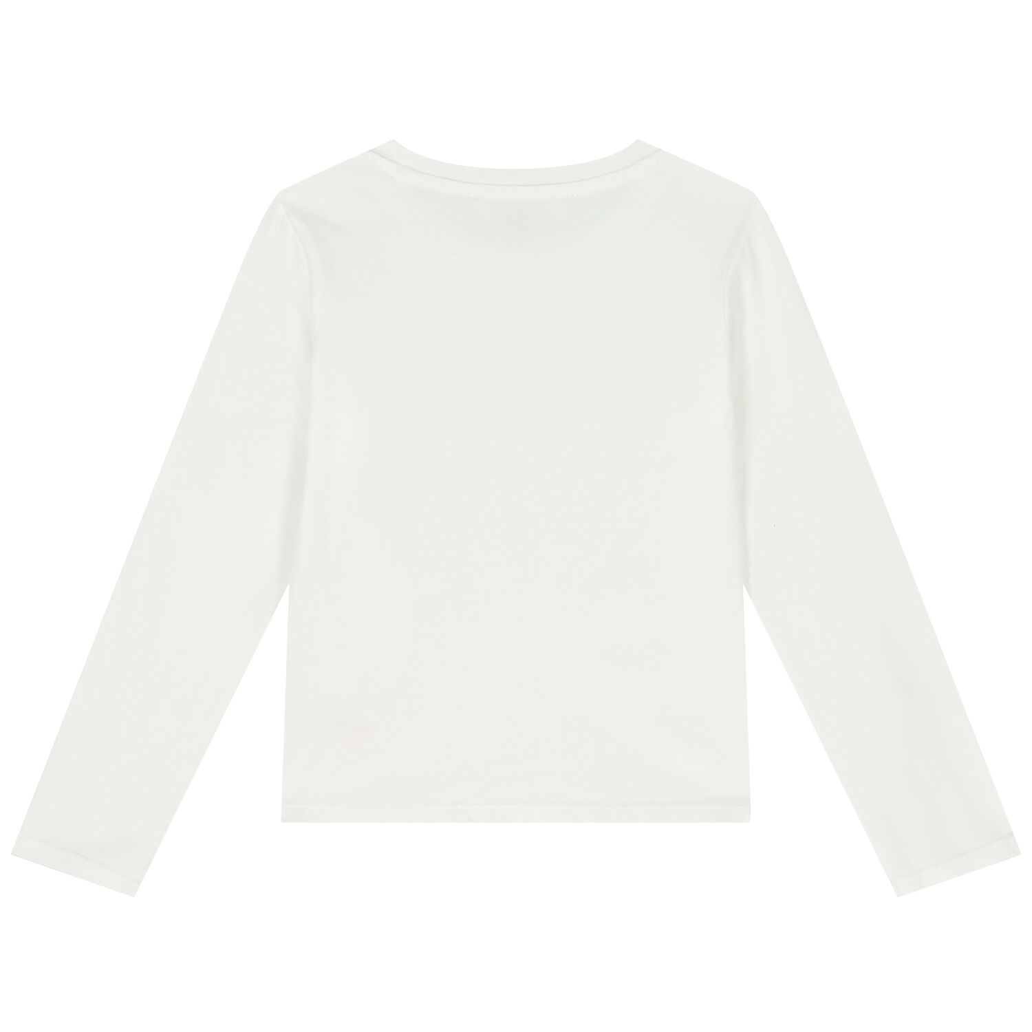 Girls Ivory Logo Long Sleeve Top, 3, hi-res image number null