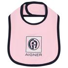 طقم بنات بالشعار باللون الزهري, 1, hi-res