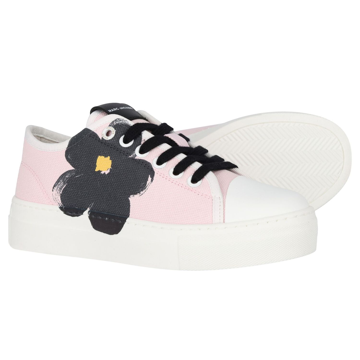 Girls Pink Daisy Trainers, 1, hi-res image number null