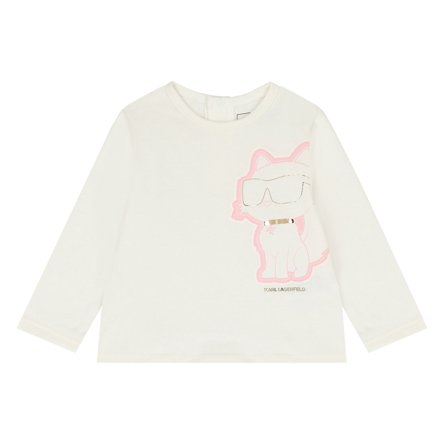 Younger Girls White & Pink Tracksuit Set (3 Piece), 1, hi-res