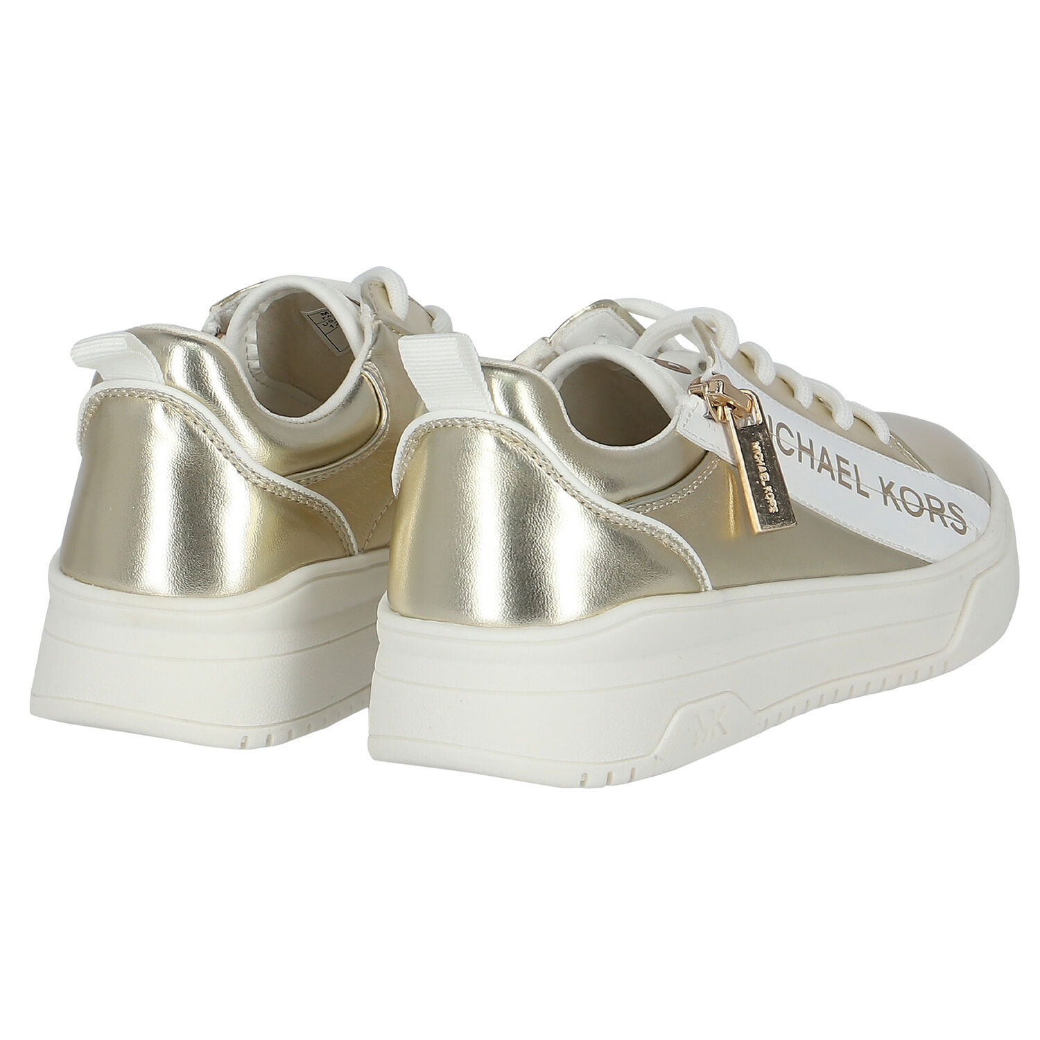 Girls Gold Logo Trainers, 1, hi-res image number null